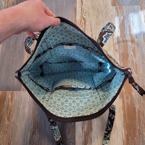 Set of 4 Vera Bradley Weekender Bag With Tote Bag, Purse, & Wallet In Java Blue - Picture 8 of 16